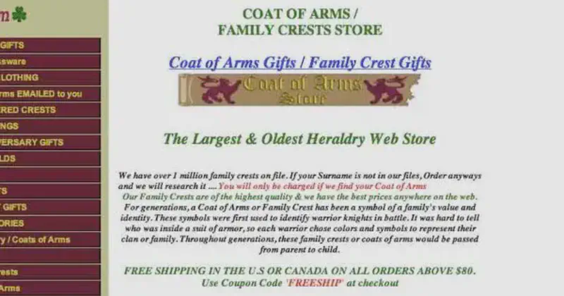 a coat of arms store