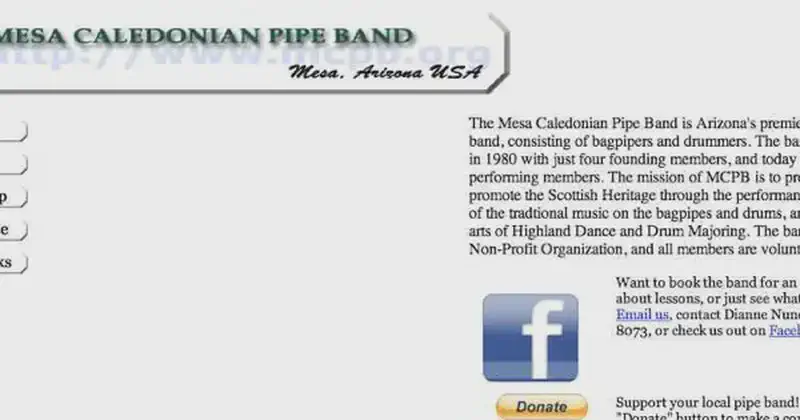 mesa caledonian pipe band