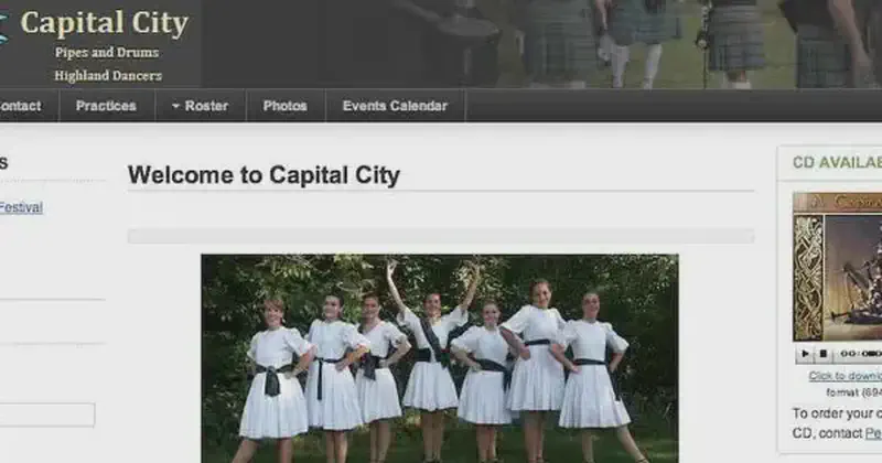 capital city pipes, drums, and dancers
