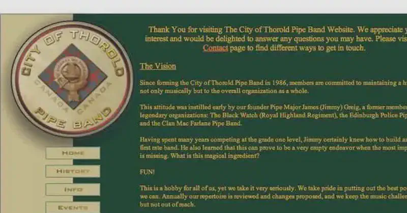 city of thorold pipe band