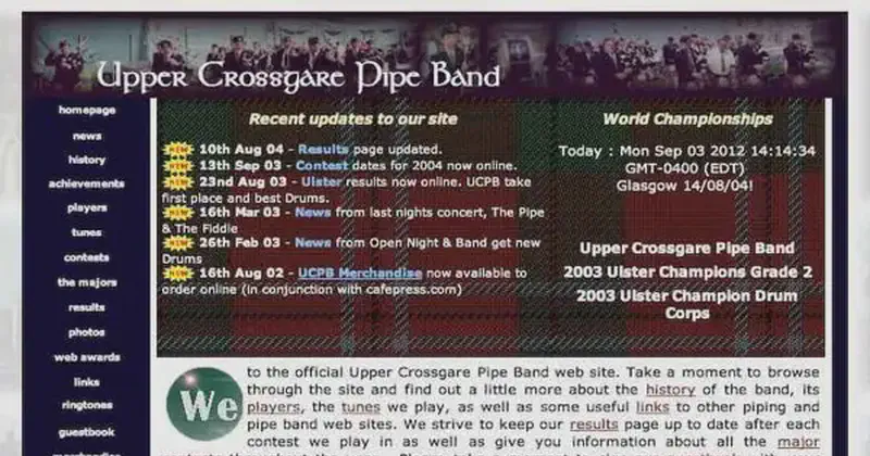 upper crossgare pipe band