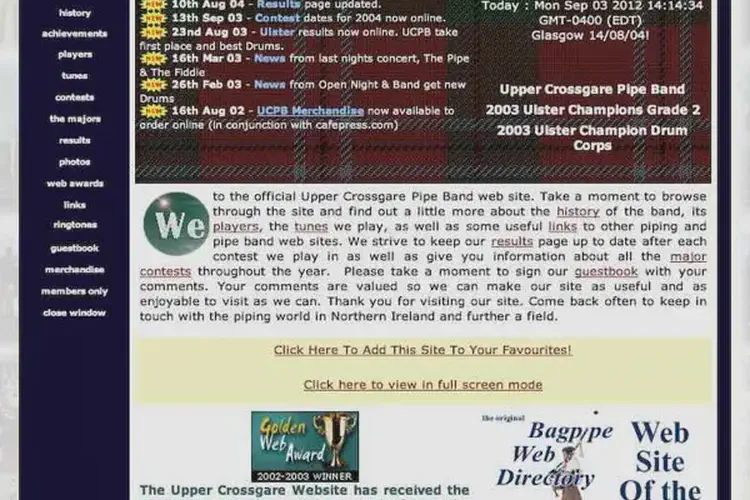 upper crossgare pipe band