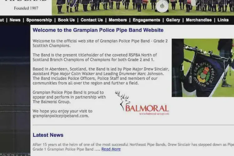 grampian police pipe band