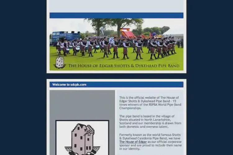 house of edgar shotts & dykehead pipeband