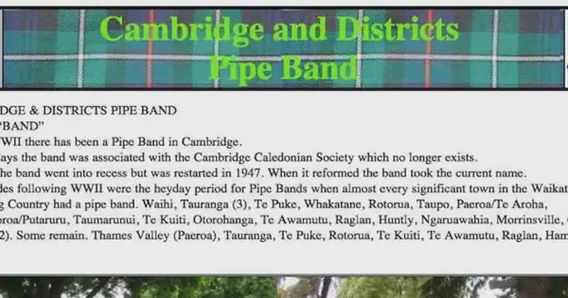 cambridge and districts pipe band