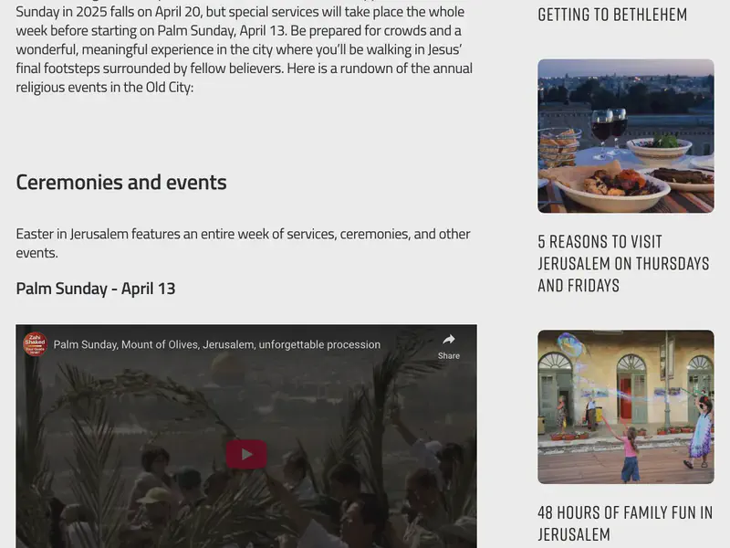 Easter Celebrations in Jerusalem