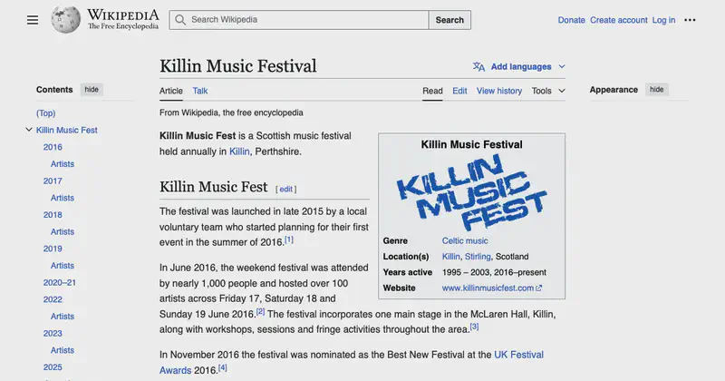 Killin Music Festival