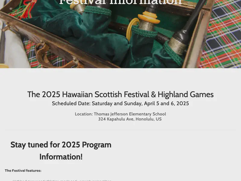 Hawaiian Scottish Festival & Highland Games