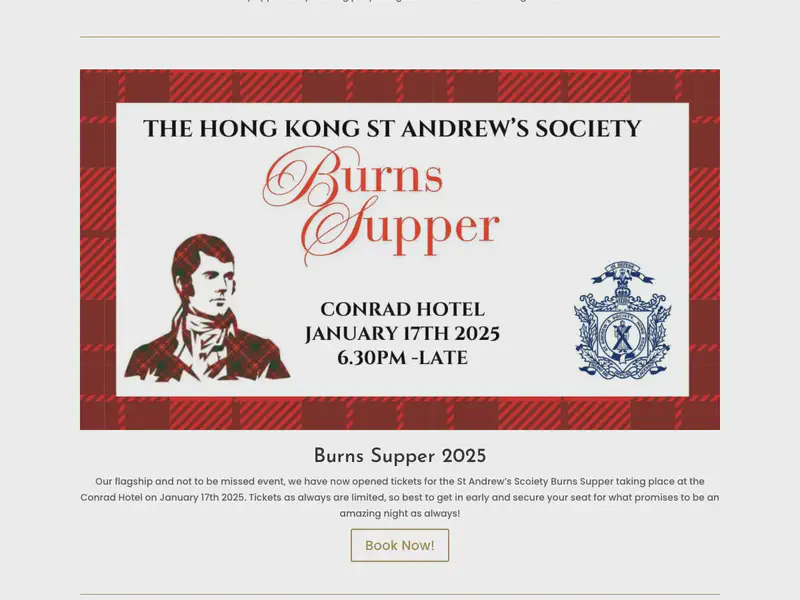 St. Andrew's Society Burns Supper