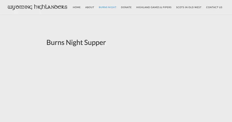 Burns Night Supper