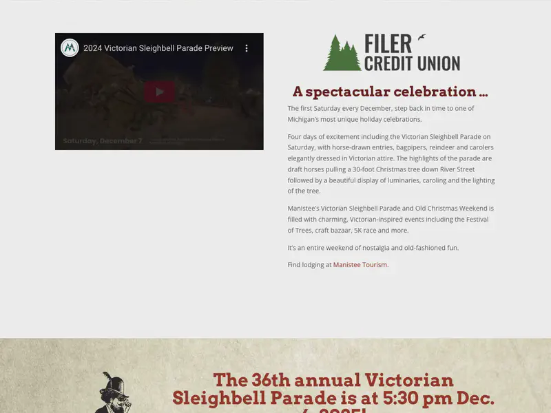 Manistee Victorian Sleighbell Parade