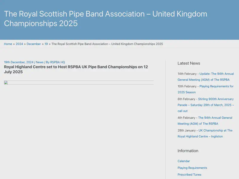 United Kingdom Pipe Band Championships 2025