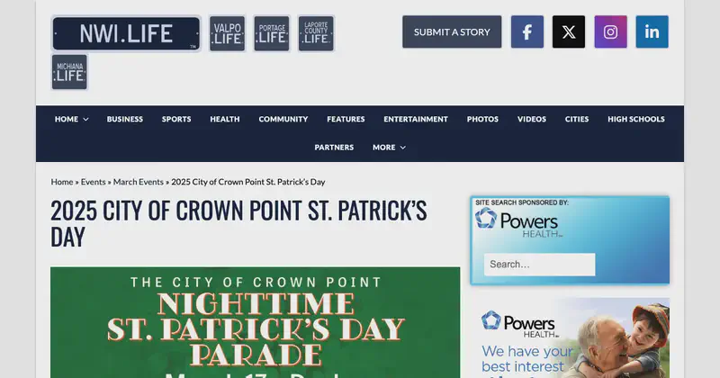 City of Crown Point St. Patrick's Day Parade