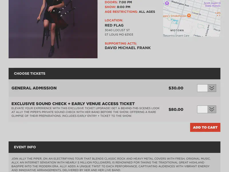 Ally the Piper: Spring Tour 2025