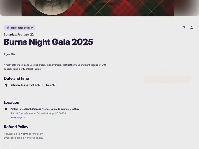 Burns Night Gala 2025