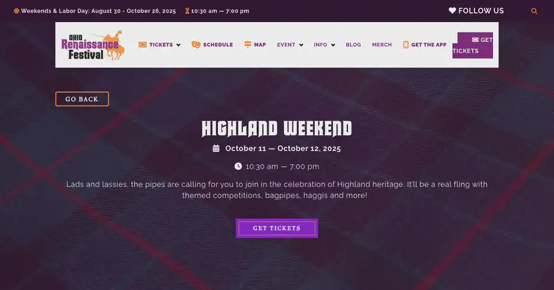 Highland Weekend at Ohio Renaissance Festival