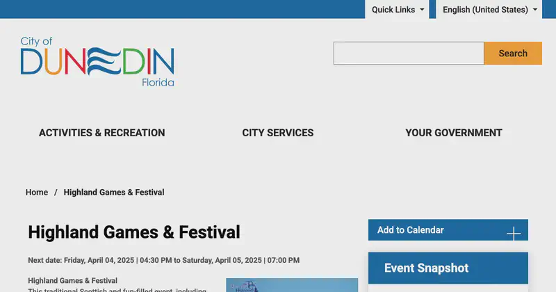 Dunedin Highland Games & Festival