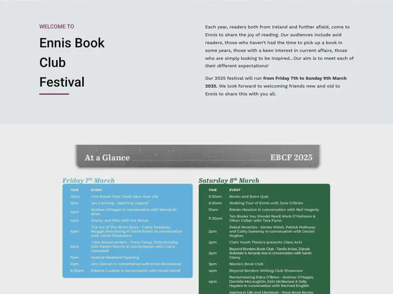 Ennis Book Club Festival