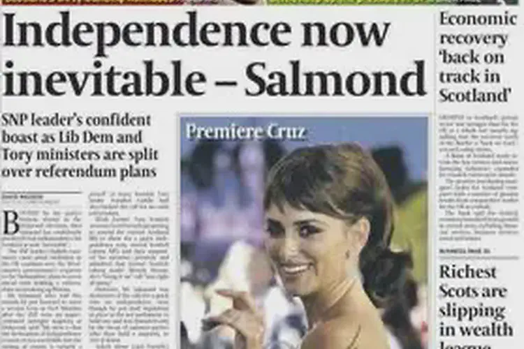 First edition of the Edinburgh-based Scotsman newspaper, published