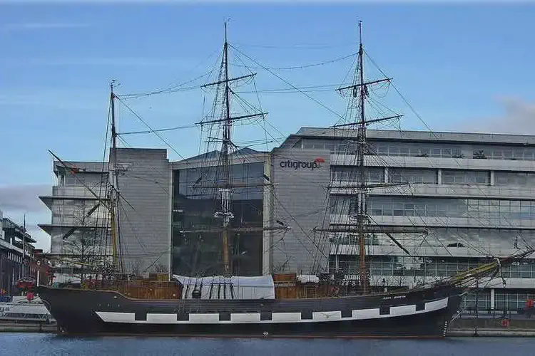 The replica famine ship, the Jeanie Johnston, arrives in Dublin after final fittings in Cork