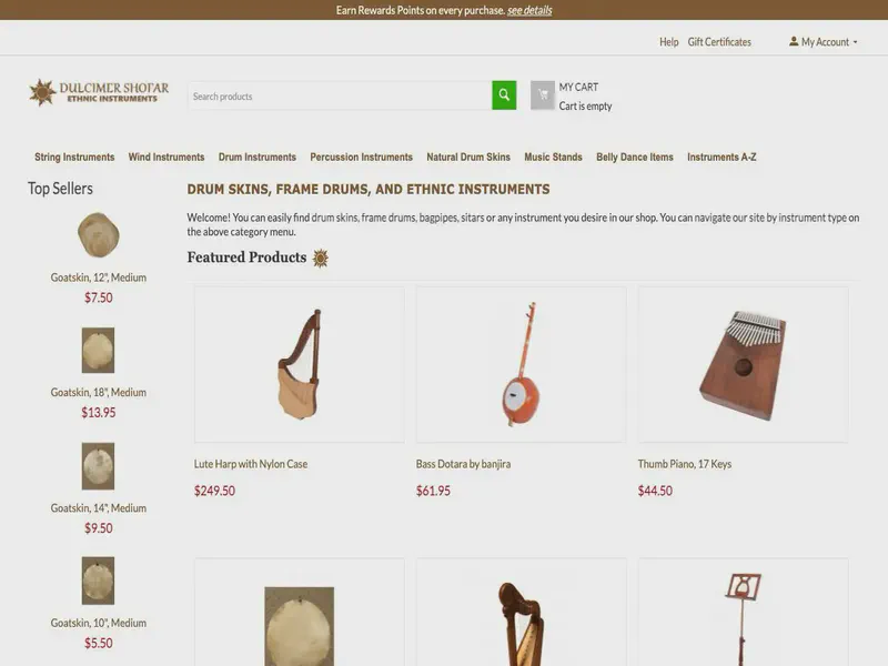 Website preview for www.dulcimershofar.com